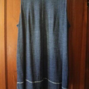 Women's Pure Jill By J.Jill. Sleeveless Indigo Tunic. Size L Petite. 100% Cotton